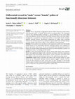 Research paper thumbnail of Differential reward in "male" versus "female" pollen of functionally dioecious Solanum