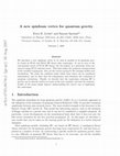 Research paper thumbnail of A new spinfoam vertex for quantum gravity