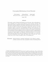 Research paper thumbnail of Consumption Risk-sharing in Social Networks