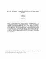 Research paper thumbnail of Invariant Distribution in Buffer-Stock Savings and Stochastic Growth Models