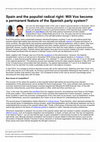 Research paper thumbnail of Spain and the populist radical right: Will Vox become a permanent feature of the Spanish party system?
