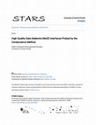 Research paper thumbnail of High quality gate dielectric/MoS2 interfaces probed by the conductance method