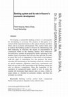 Research paper thumbnail of Banking system and its role in Kosovo’s economic development