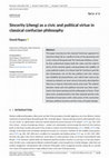 Research paper thumbnail of Sincerity (cheng) as a civic and political virtue in classical confucian philosophy