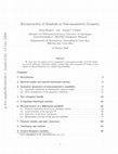 Research paper thumbnail of Reconstruction of manifolds in