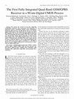 Research paper thumbnail of The First Fully Integrated Quad-Band GSM/GPRS Receiver in a 90-nm Digital CMOS Process