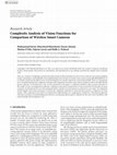 Research paper thumbnail of Complexity Analysis of Vision Functions for Comparison of Wireless Smart Cameras