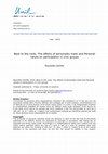 Research paper thumbnail of Back to the roots. The effects of personality traits and Personal values on participation in civic groups