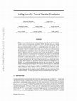 Research paper thumbnail of Scaling Laws for Neural Machine Translation
