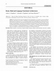 Research paper thumbnail of Brain, mind and language functional architectures