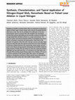 Research paper thumbnail of Synthesis, Characterization, and Typical Application of Nitrogen-Doped MoS 2 Nanosheets Based on Pulsed Laser Ablation in Liquid Nitrogen