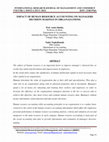 Research paper thumbnail of Impact of Human Resource Accounting on Managers Decision Makings in Organazations