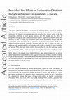 Research paper thumbnail of Prescribed fire effects on sediment and nutrient exports in forested environments: A review