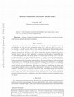 Research paper thumbnail of Quantum Computation, Data Science, and Bell games