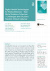 Research paper thumbnail of DHTs for Medical Devices RWE Collection Challenges and Solutions Towards clinical evidence