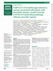 Research paper thumbnail of SARS-CoV-2 breakthrough infections among vaccinated individuals with rheumatic disease: results from the COVID-19 Global Rheumatology Alliance provider registry