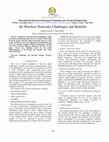 Research paper thumbnail of 4G Wireless Networks Challenges and Benefits