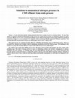 Research paper thumbnail of Solutions to ammoniacal nitrogen presence in CMP effluent from oxide process