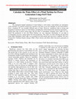 Research paper thumbnail of Calculate the Wake Effect of a Wind Turbine for Power Generation Using FAST Tool