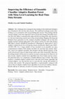 Research paper thumbnail of Improving the Efficiency of Ensemble Classifier Adaptive Random Forest with Meta Level Learning for Real-Time Data Streams