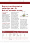 Research paper thumbnail of Comprehending coating adhesion: Part 2– Pull-off adhesion testing