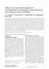 Research paper thumbnail of Influence of accelerated aging on nanomechanical properties, creep behaviour and adhesive forces of PDMS