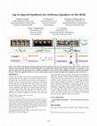 Research paper thumbnail of Lip-to-Speech Synthesis for Arbitrary Speakers in the Wild