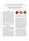 Research paper thumbnail of Towards Automatic Speech to Sign Language Generation