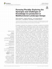 Research paper thumbnail of Pursuing Plurality: Exploring the Synergies and Challenges of Knowledge Co-production in Multifunctional Landscape Design