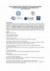 Research paper thumbnail of FIRST INTERNATIONAL WORKSHOP ON RELATIONS BETWEEN THE INDUS AND THE AEGEAN IN THE BRONZE AGE