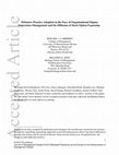 Research paper thumbnail of Defensive Practice Adoption in the Face of Organizational Stigma: Impression Management and the Diffusion of Stock Option Expensing