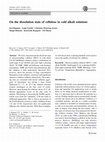 Research paper thumbnail of On the dissolution state of cellulose in cold alkali solutions