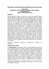Research paper thumbnail of BIOLOGICAL INTERACTION AND HOMEOSTASIS IN EVOLUTION
