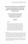 Research paper thumbnail of Individuos políticamente descontentos con la democracia