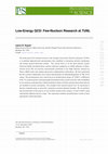 Research paper thumbnail of Low-Energy QCD: Few-Nucleon Research at TUNL