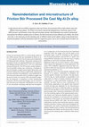 Research paper thumbnail of Magnesio e leghe Nanoindentation and microstructure of Friction Stir Processed Die Cast Mg-Al-Zn alloy