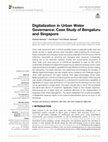 Research paper thumbnail of Digitalization in Urban Water Governance: Case Study of Bengaluru and Singapore