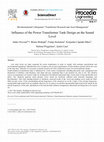 Research paper thumbnail of Influence of the Power Transformer Tank Design on the Sound Level