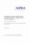 Research paper thumbnail of Generalized Constant Market Shares (G-CMS) Analysis: Composition and Partition Approach