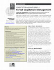 Research paper thumbnail of Forest Vegetation Management