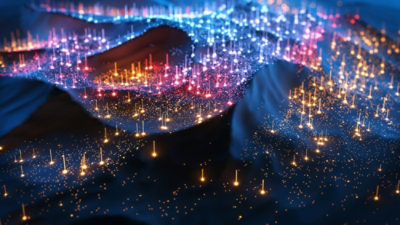 Luzes de uma cidade iluminada