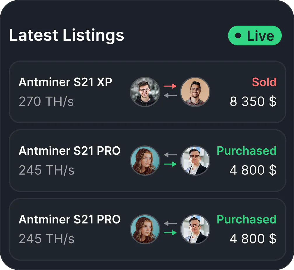 Latest hosted ASIC marketplace listings