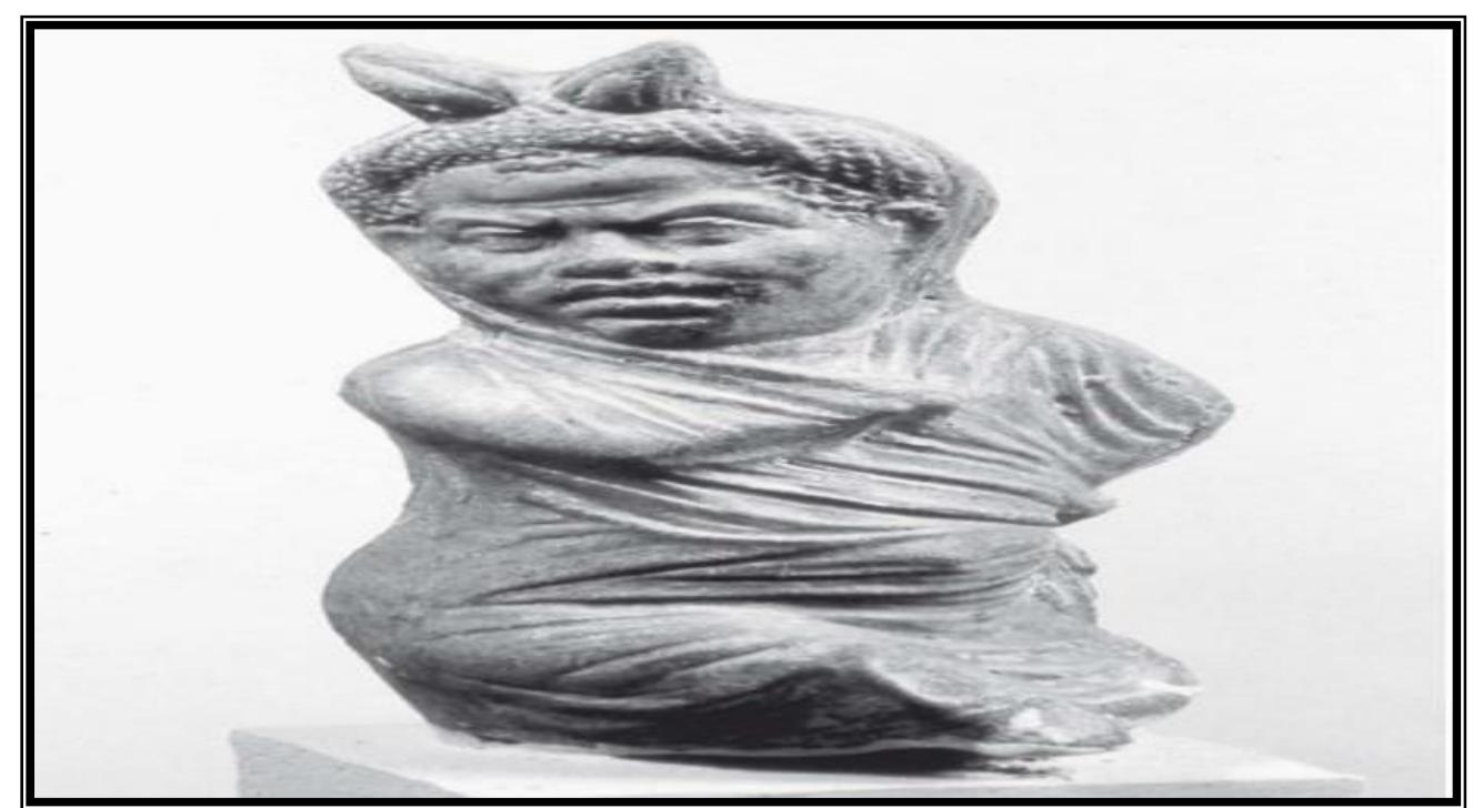 Fig.32. Female dwarf dancer, Terracotta, Alexandria, (Giovanni Ruffini & W. V. Harris. Ancient Alexandria between Egypt and Greece. PP. 1-295). 