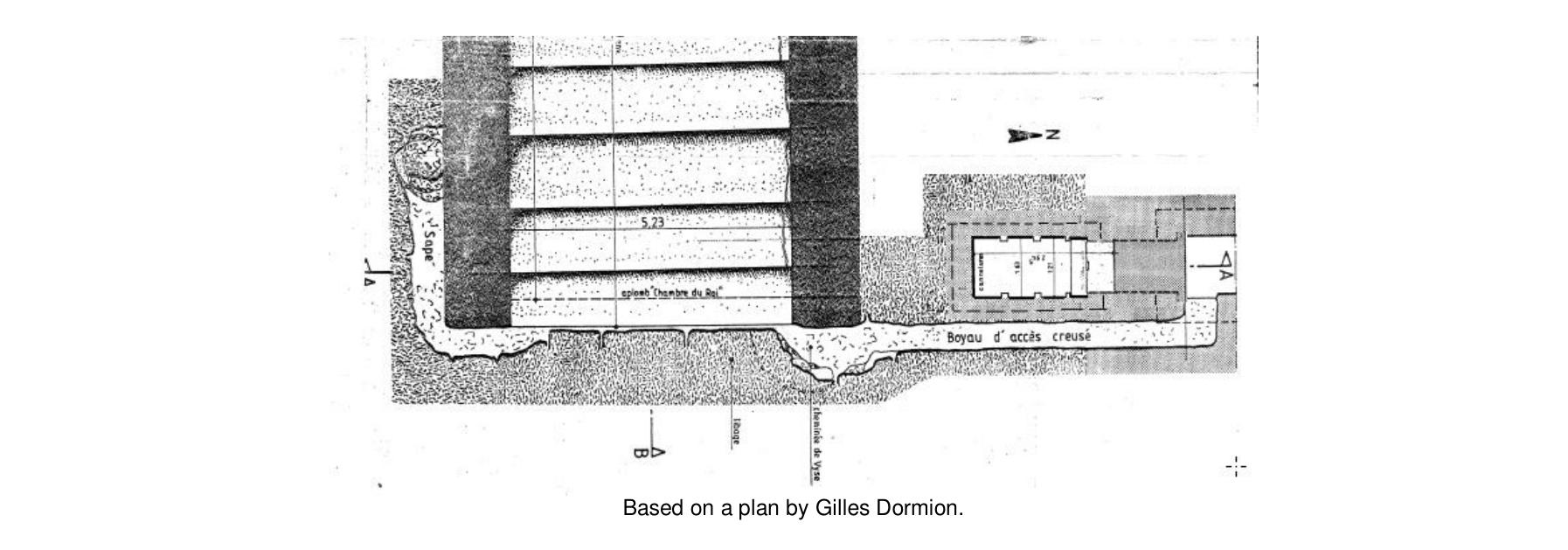 Drilling from the GG1 South wall was impossible because diggers would have to cross the GG2 backfilled motor wel
 The Egyptians were therefore forced to dig the entry to the tunnel in the East wall to avoid the GG2 backfilled motor wel
