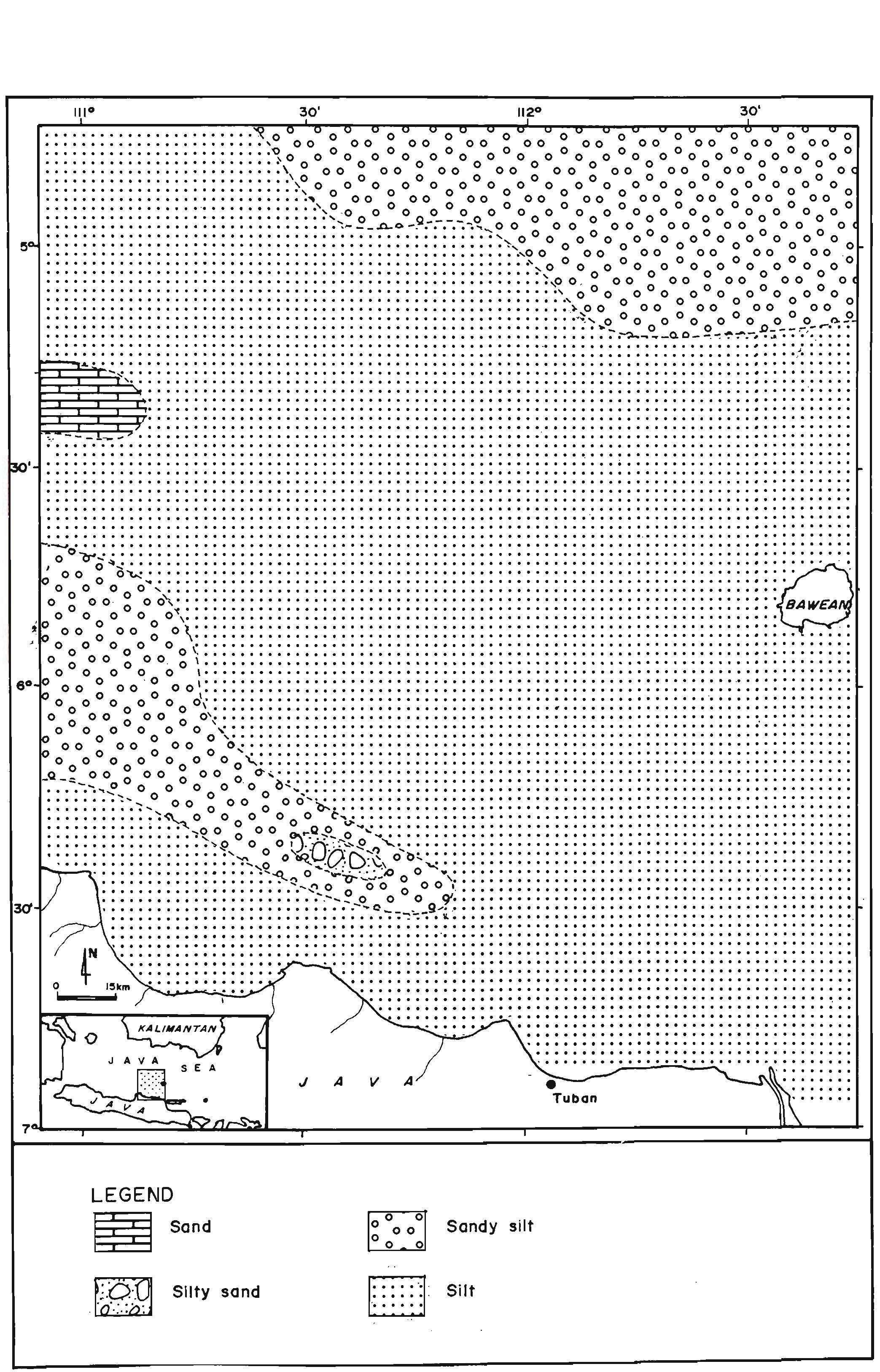 3.1. Surficial sediment distribution on the study area, classified texturally according to Folk (1974).