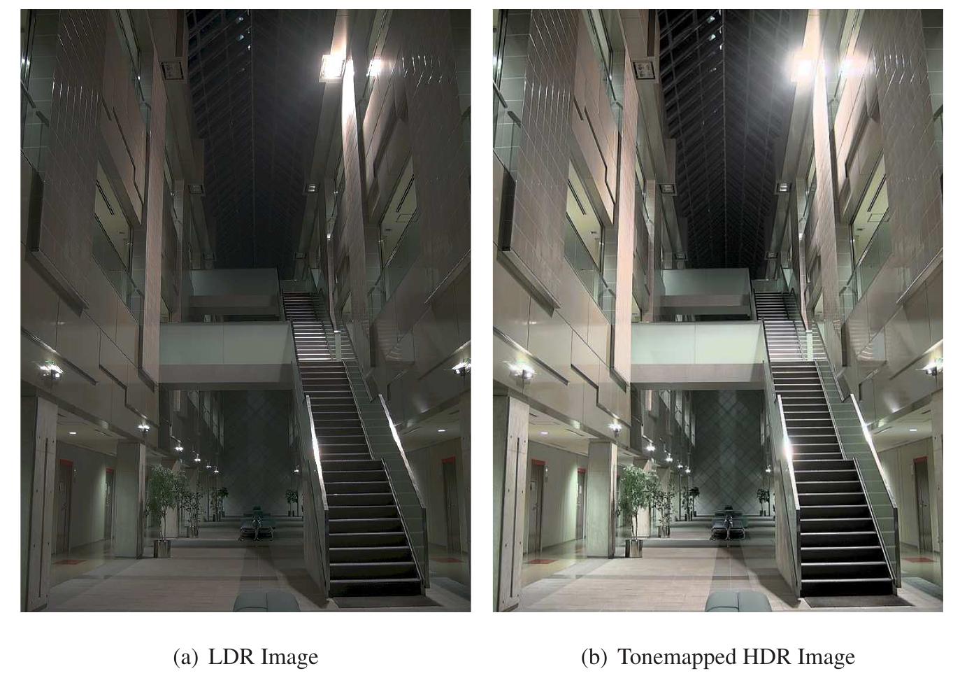Figure 1.1: LDR vs HDR. A lot of details can be missing in a photograph taken by a con-