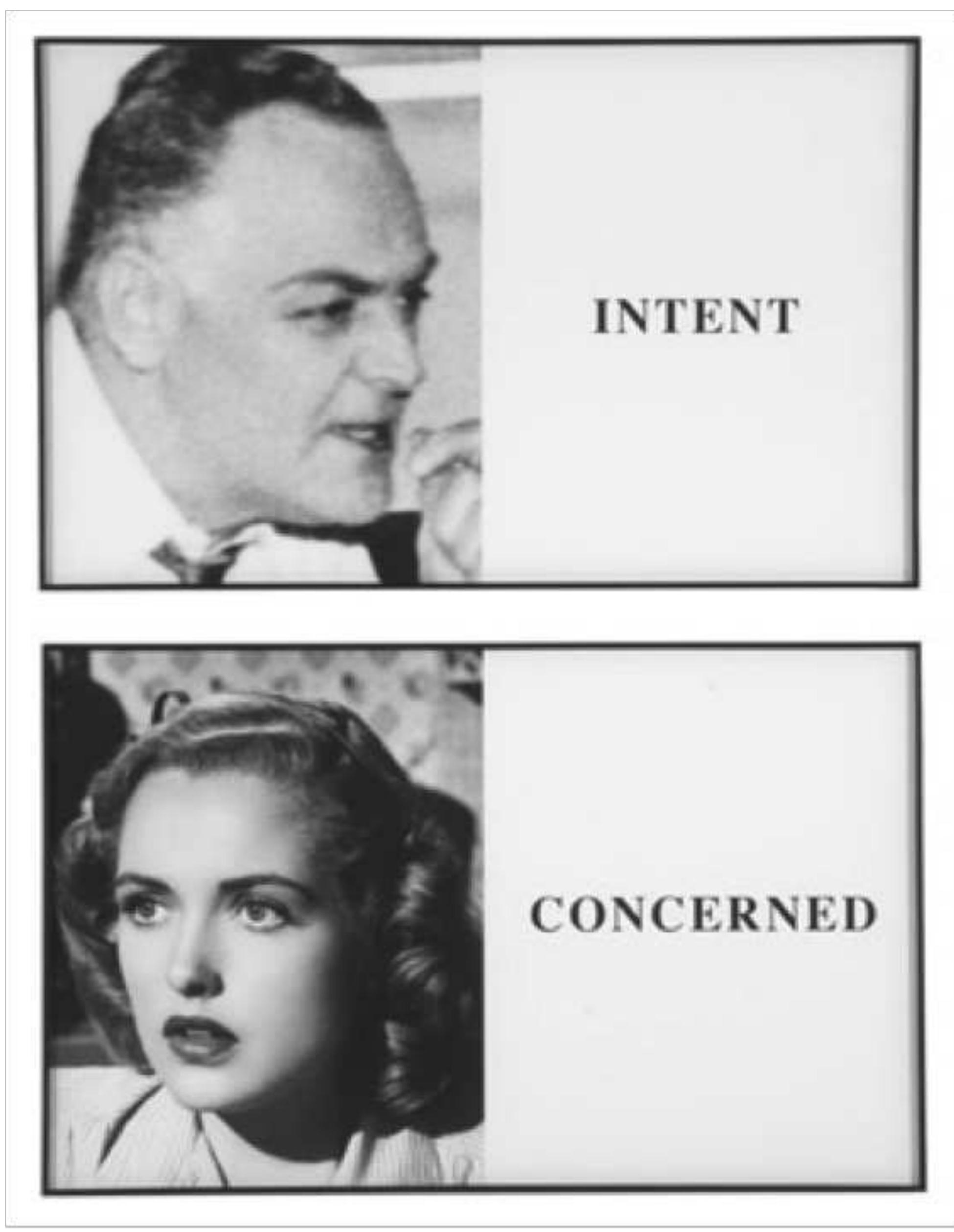 Fig 13. “Prima Facie: Intent/Concerned”, John Baldessari, 2005 