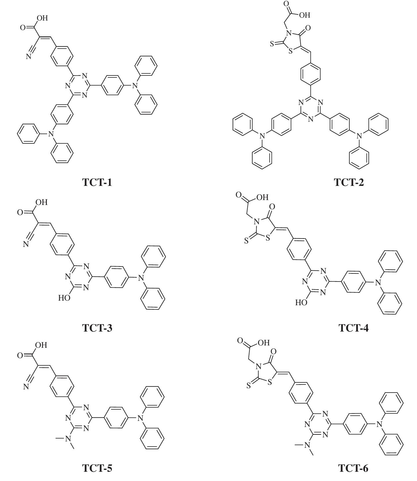 Scheme 1. Molecular structure of TCT dyes. 