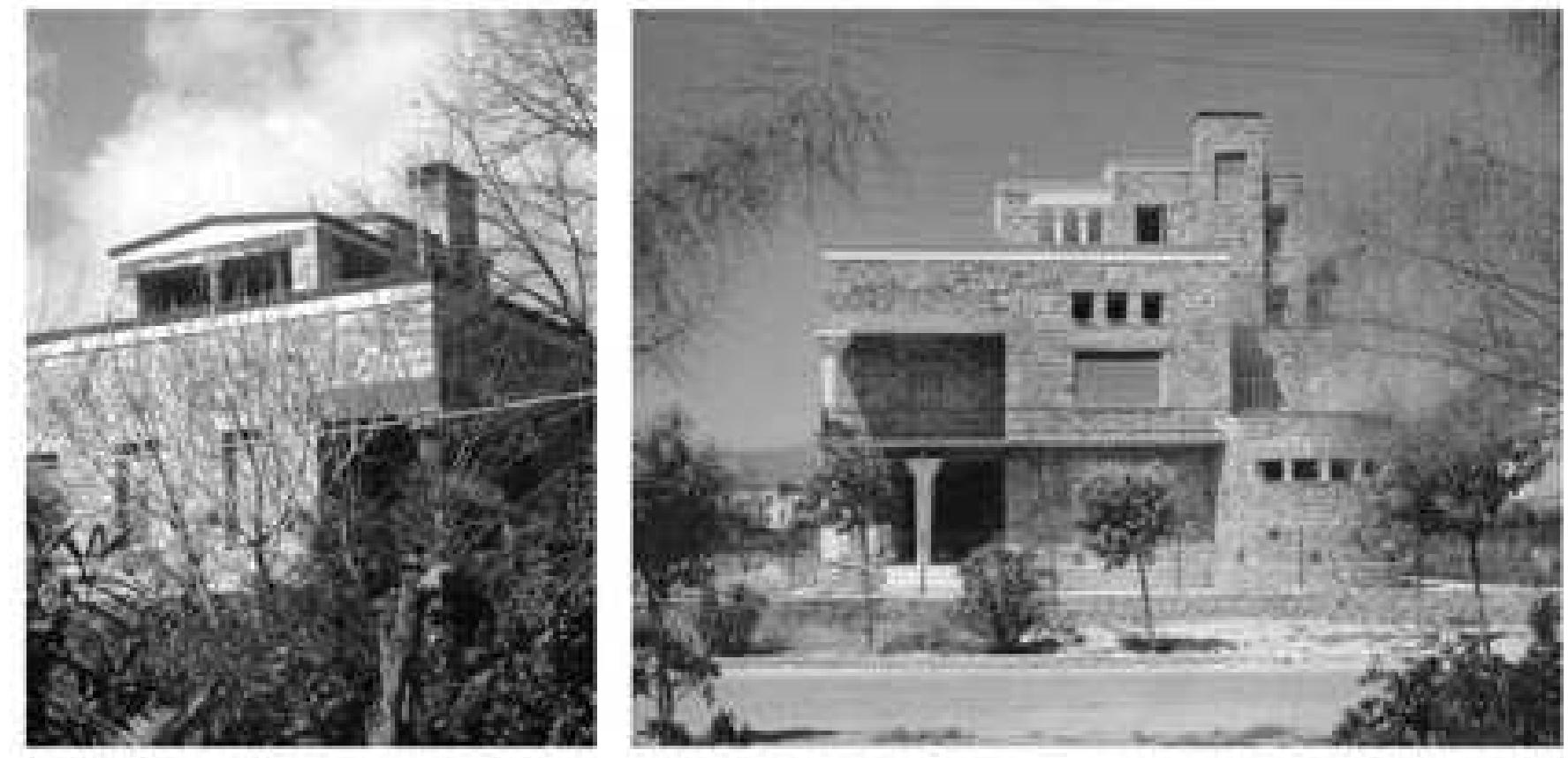 sure 12. A Minoan villa at Philothei, Athens, built in the 1930s (AD) by architect Zoumboulides. The white col- umns shown in the photographs were later painted in ‘Minoan’ colors. (Photographs courtesy of Clairy Palyvou and M. Papaioannou of the Syllogos Prostasias Perivallontos Philothei [Society for the Protec- tion of the Environment of Philothei].) 