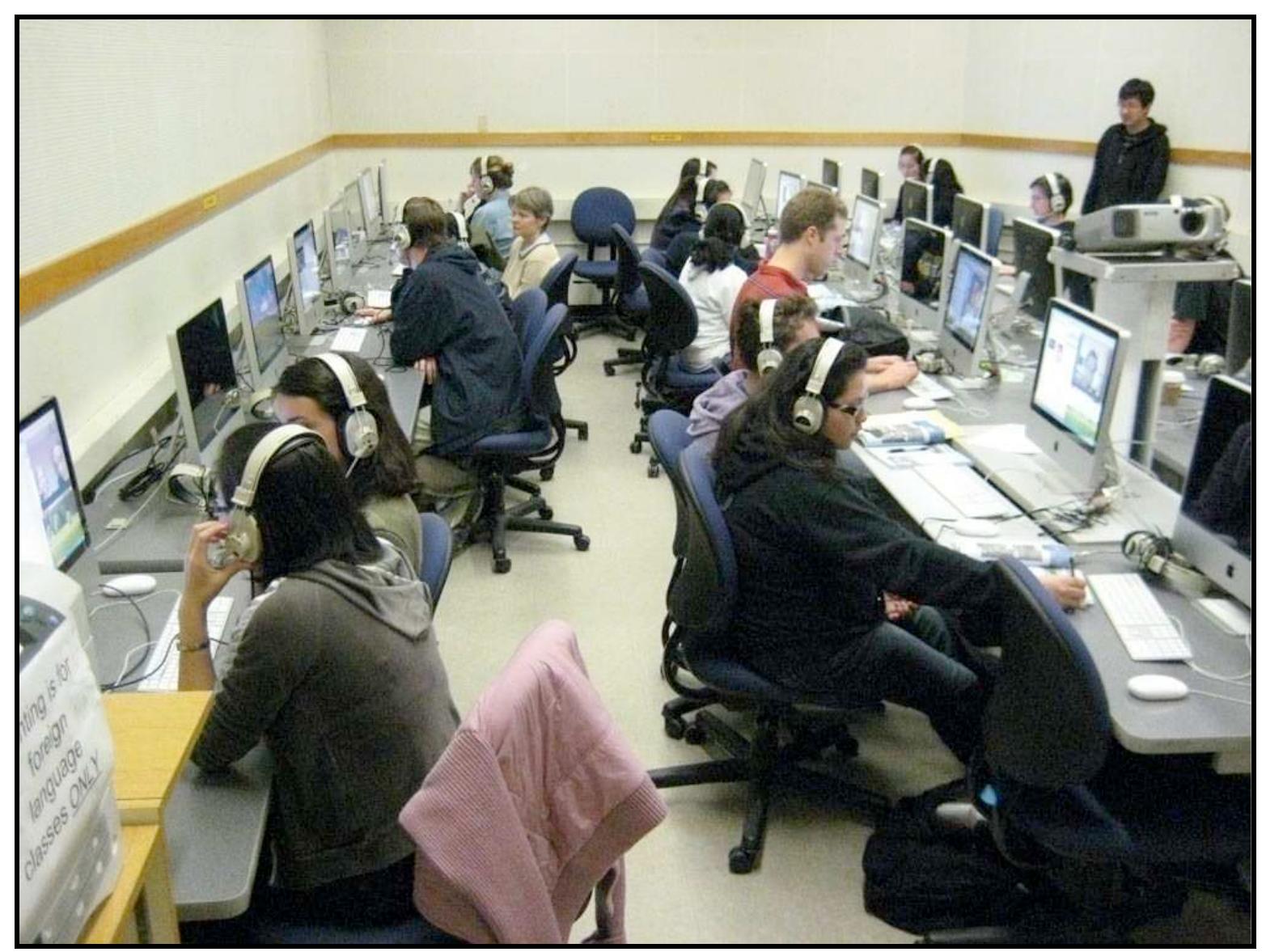 Figure 4.1—Berkeley students of French 3 online with their tutors in Lyon 